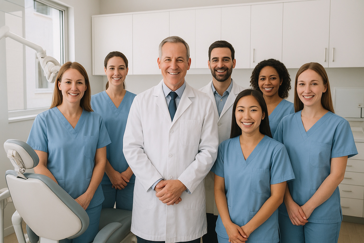 Gruppenfoto des Praxisteams